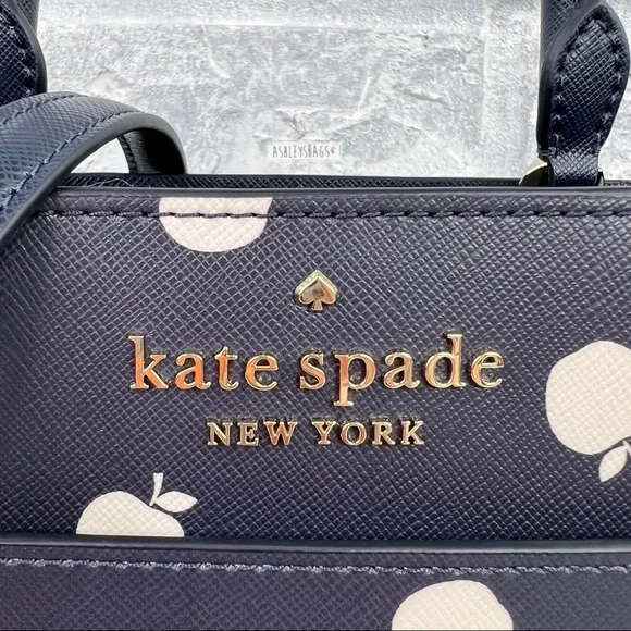 Kate Spade Staci Orchard Toss Apple Small Satchel Crossbody - Picture 2 of 11